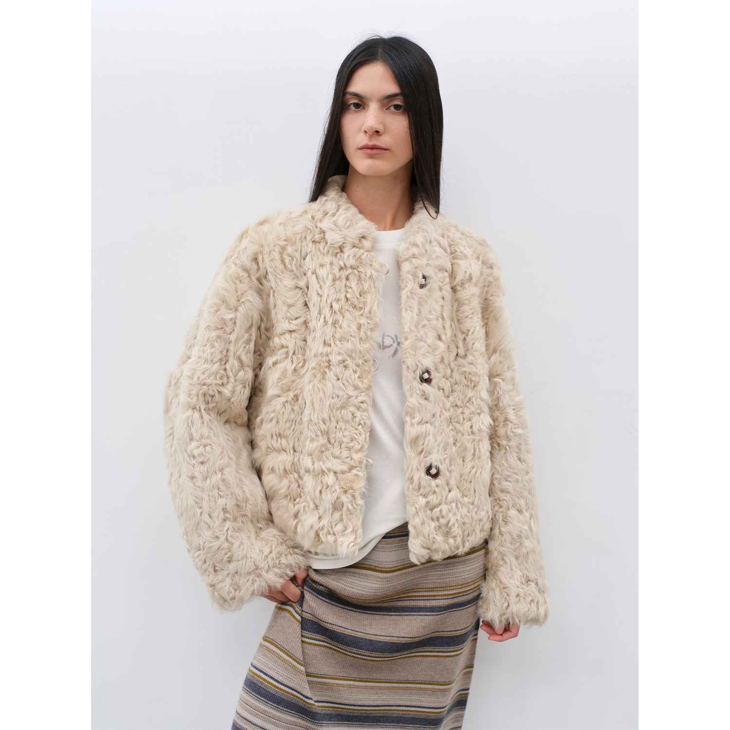 Fireladyfur Women's Imported Sheepskin Coat | New Zealand Wool“Little Bear” - variant_title