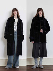 Fireladyfur Women's Long Sheepskin Jacket with Stand Collar“Dreamer” - variant_title