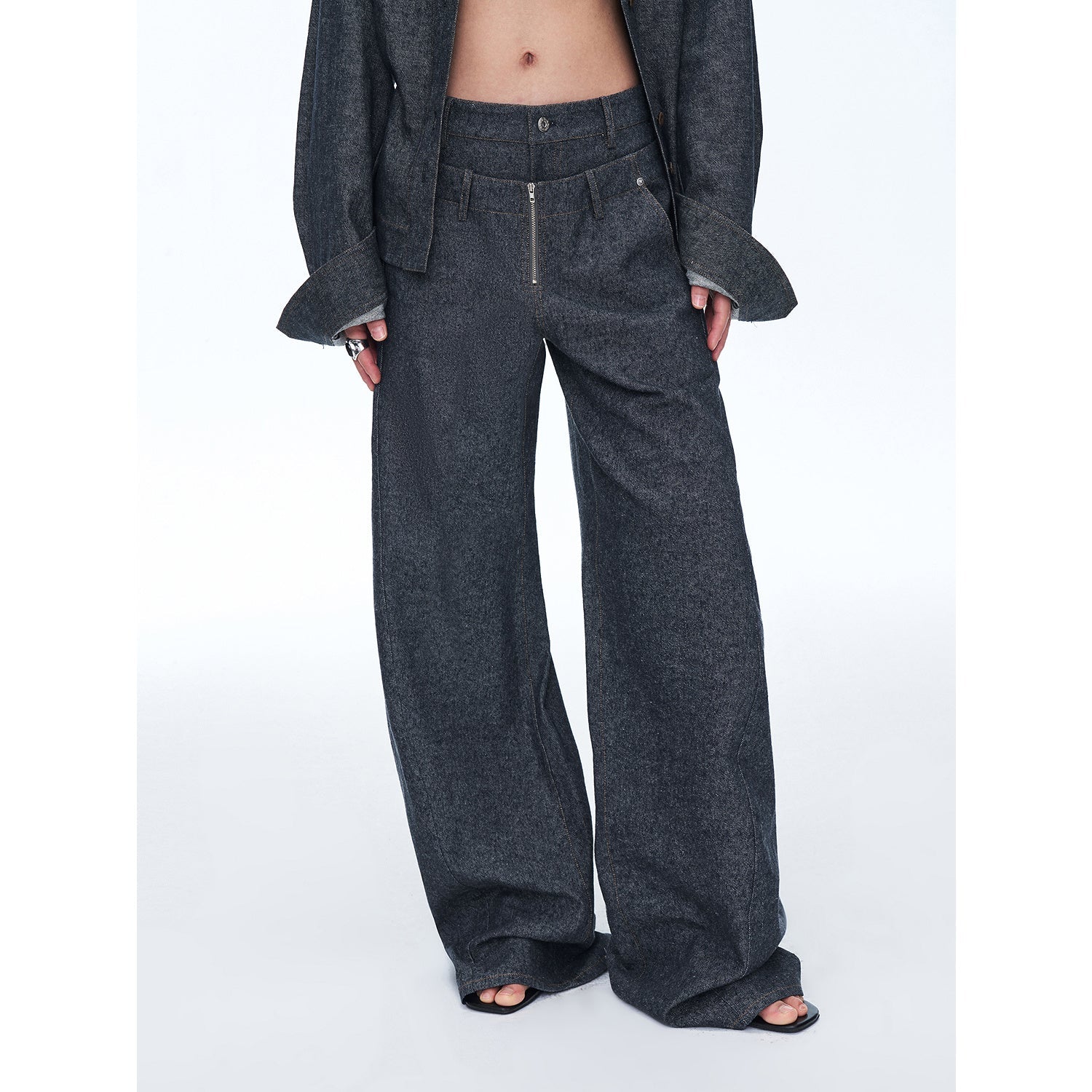 Fireladyfur Women's Stand - up Silhouette Double Waist Linen Trousers"Berlin Street" - variant_title