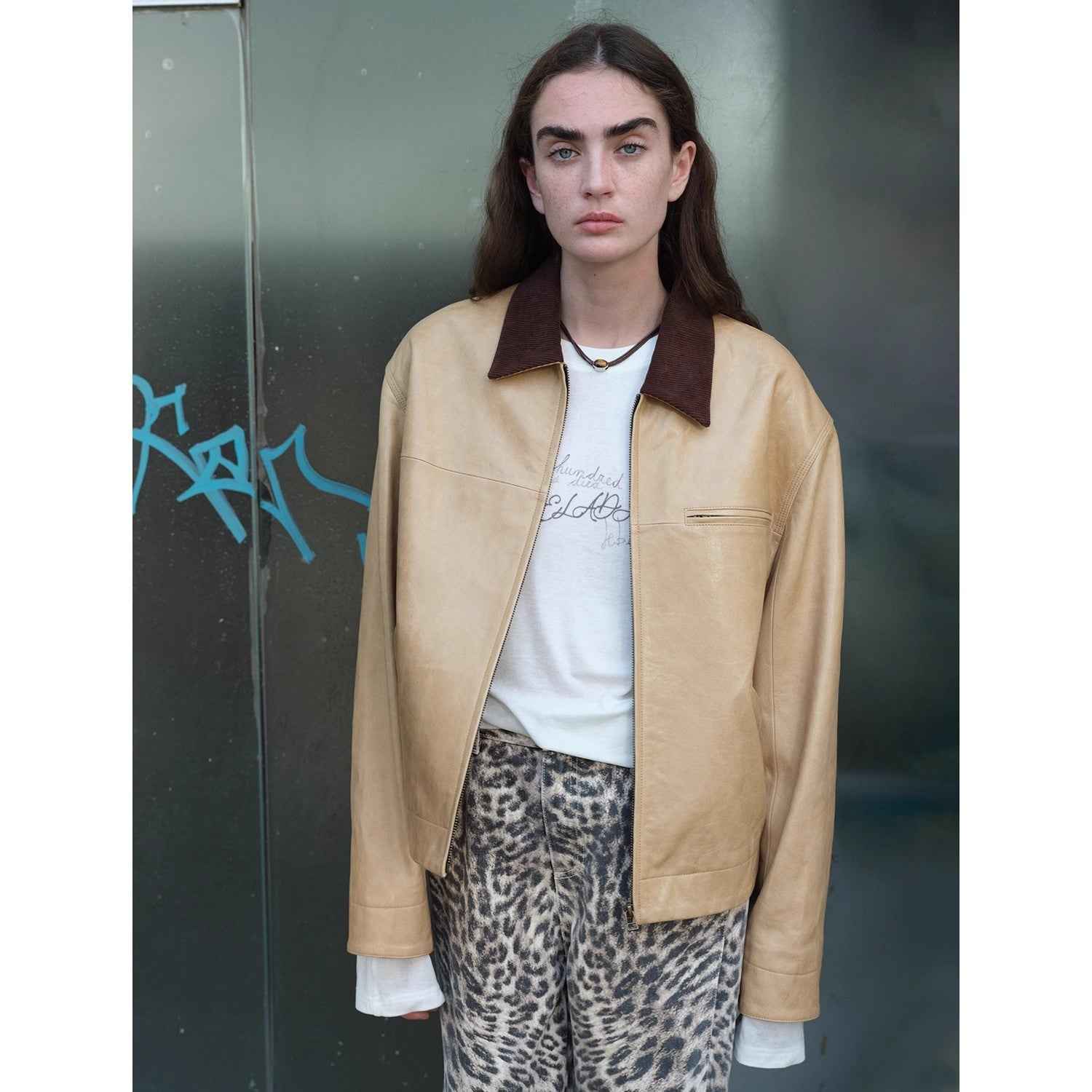 High Street Casual New Zealand Imported Sheepskin Wide Shoulder Genuine Leather Workwear Jacket Leather Jacket Autumn “Light Chaser” - variant_title