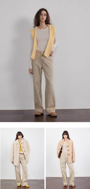 "Meteorite Fragments" Street Sense American Vintage Washed Straight Leg Jeans