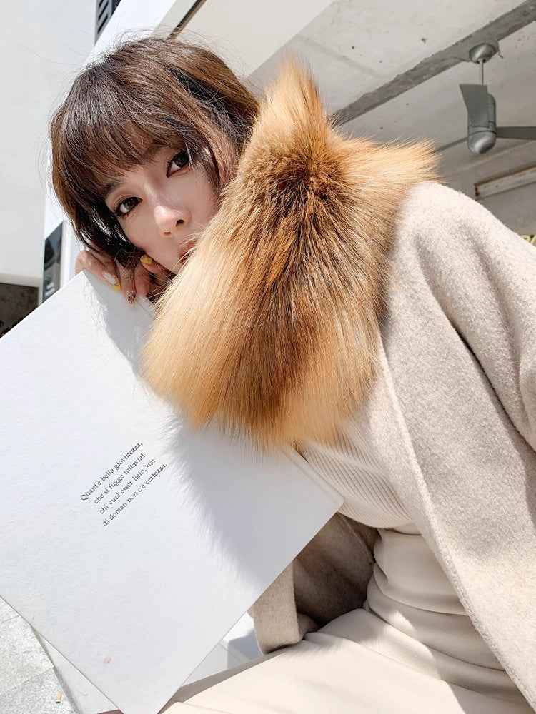 Kopenhagen Auction House Grade Whole Red Fox Fur Magnetic Buckle Scarf - variant_title