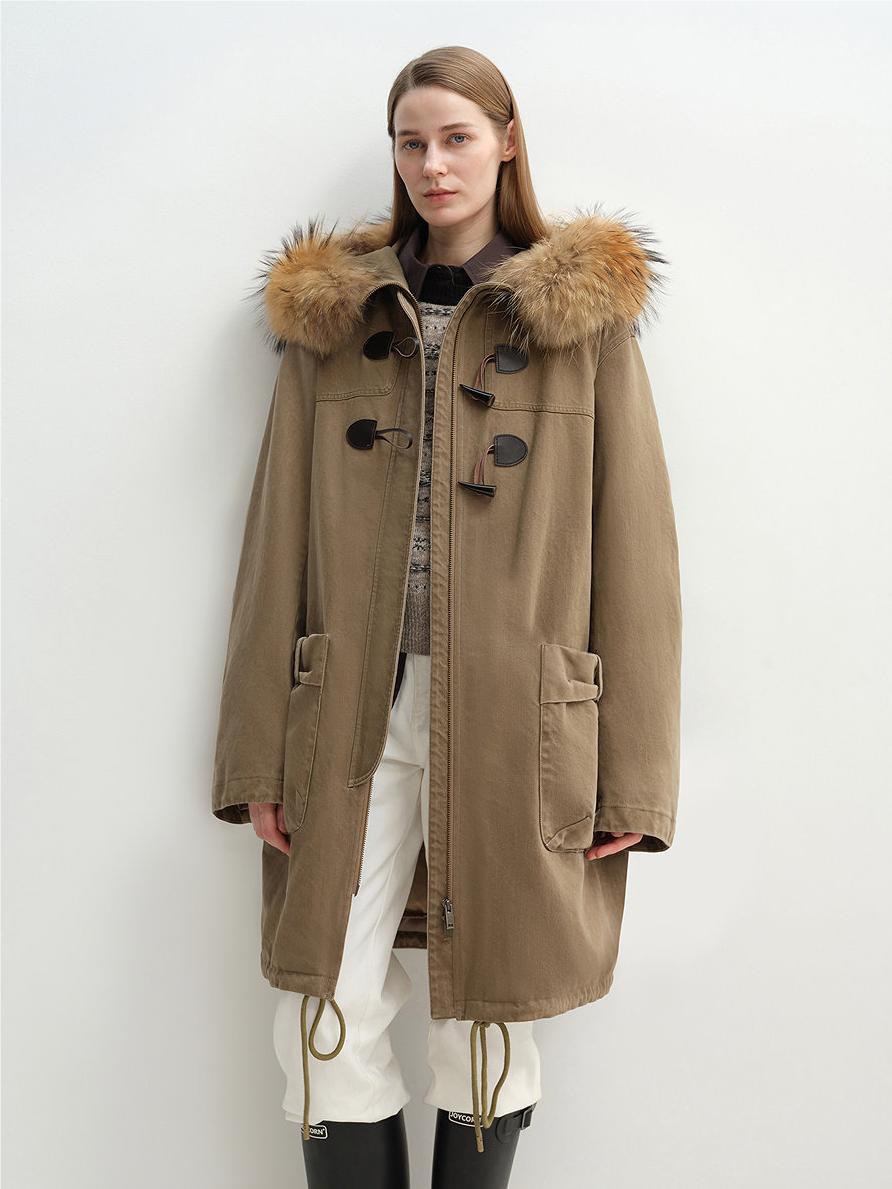Letrans Women's Down Parka with Detachable Raccoon Fur Collar & 90% Goose Down "Muye Kingdom" - variant_title