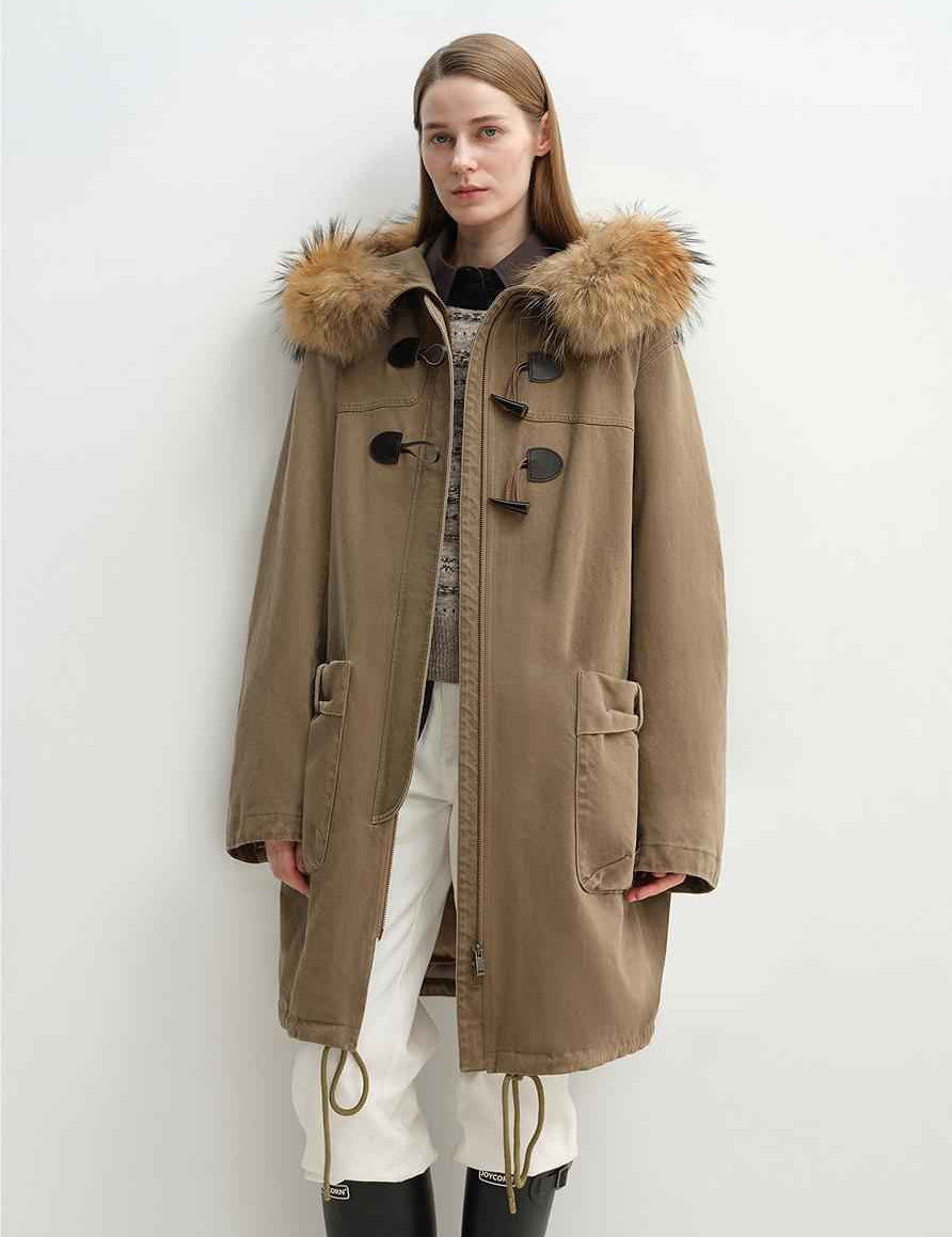 Letrans Women's Down Parka with Detachable Raccoon Fur Collar & 90% Goose Down "Muye Kingdom" - variant_title
