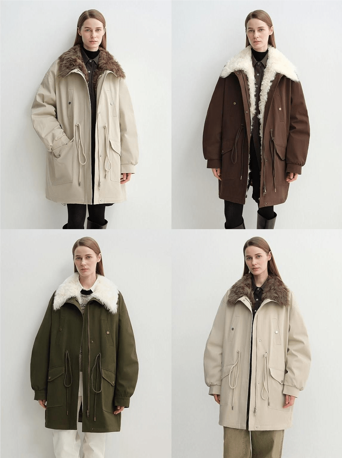 Letrans Women's Down Parka with Detachable Wool Collar & 90% Goose Down "Wilderness Poem" - variant_title