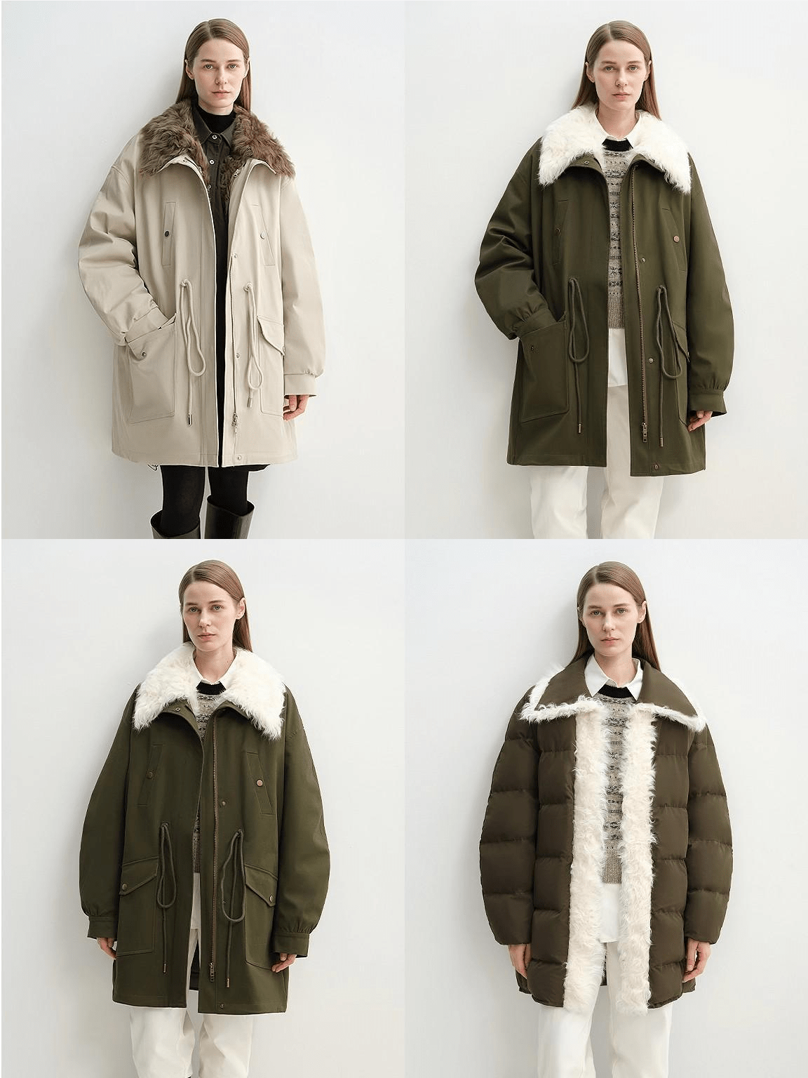 Letrans Women's Down Parka with Detachable Wool Collar & 90% Goose Down "Wilderness Poem" - variant_title