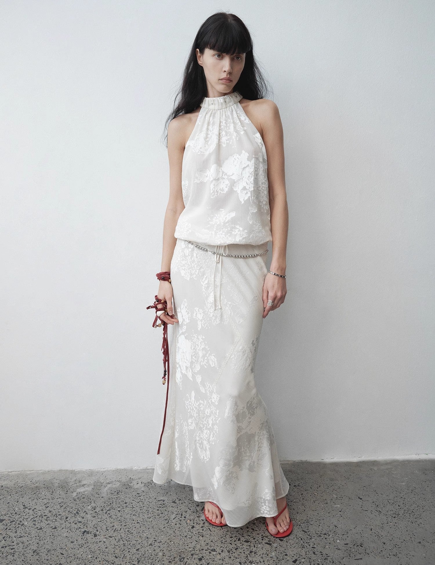 "Light and Shadow" Retro Posey Halter Neck Vest - variant_title