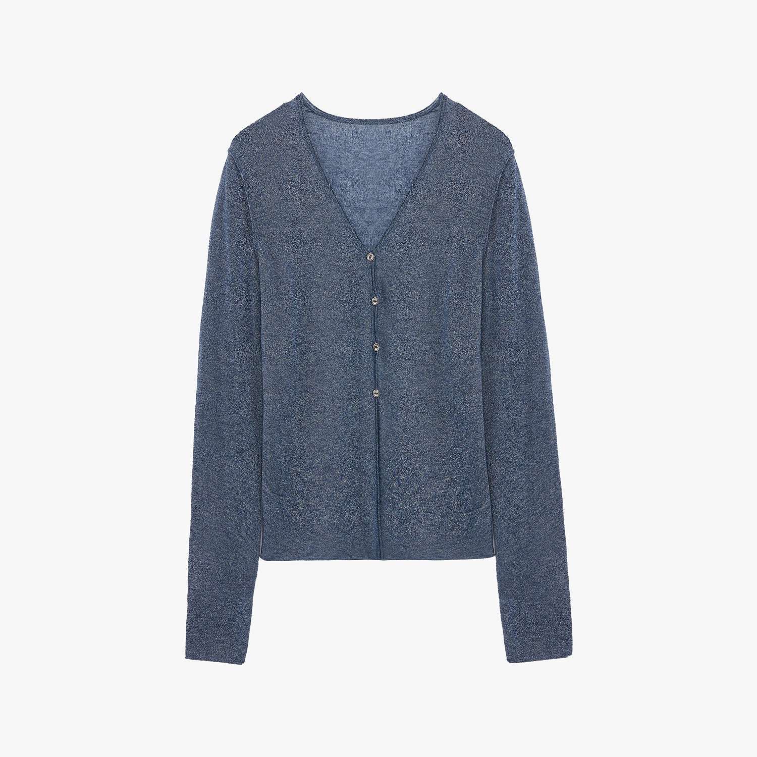 "Long Island Vacation" wool blend V - neck straight shoulder knitted cardigan spring - variant_title