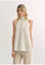 Luxury mulberry silk wrinkle - resistant small high collar A - line sleeveless top vest for women - variant_title