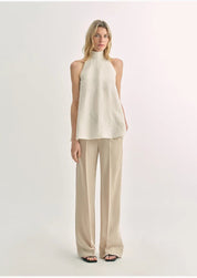 Luxury mulberry silk wrinkle - resistant small high collar A - line sleeveless top vest for women - variant_title