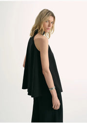 Luxury mulberry silk wrinkle - resistant small high collar A - line sleeveless top vest for women - variant_title