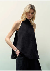 Luxury mulberry silk wrinkle - resistant small high collar A - line sleeveless top vest for women - variant_title