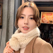 Mink fur scarf autumn and winter warm double - sided fox fur ball scarf - variant_title