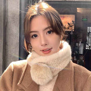 Mink fur scarf autumn and winter warm double - sided fox fur ball scarf - variant_title
