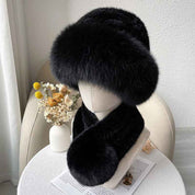 Mink fur scarf autumn and winter warm double - sided fox fur ball scarf - variant_title
