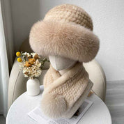 Mink fur scarf autumn and winter warm double - sided fox fur ball scarf - variant_title