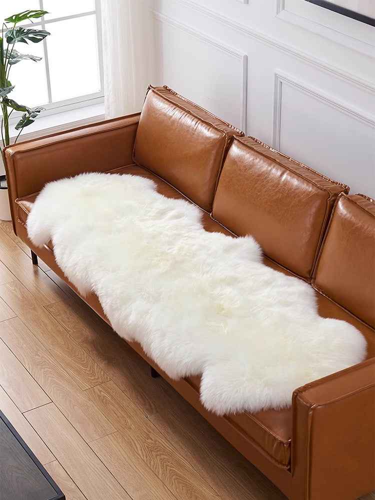 Natural New Zealand Sheepskin Rug 2x3 | Single Pelt | Ultra - Soft Thick Wool | Undyed & Formaldehyde - Free | Nursery - Safe - variant_title