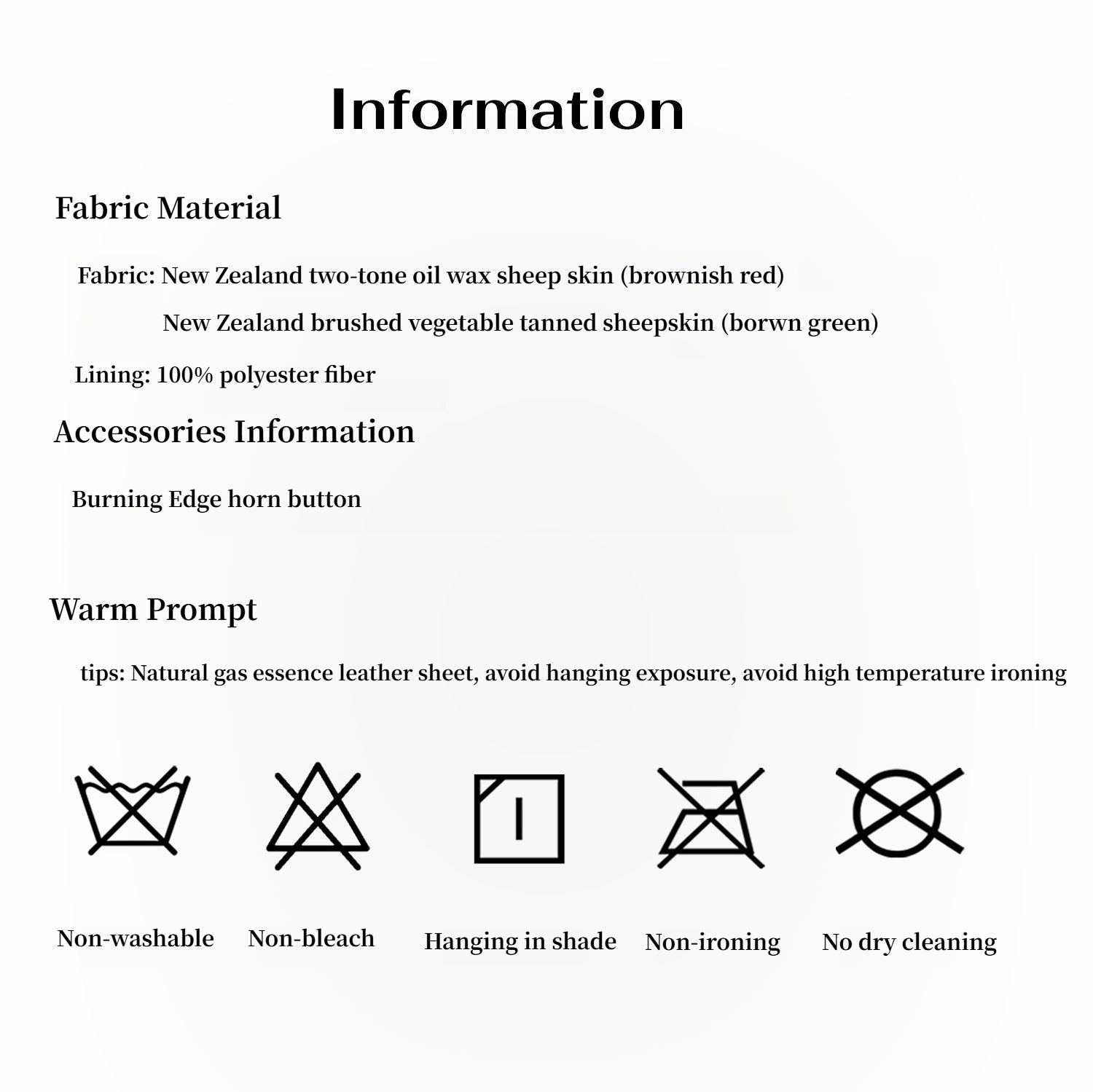 New Zealand imported waxed sheepskin distressed short leather jacket "Vintage Old Stories" - variant_title