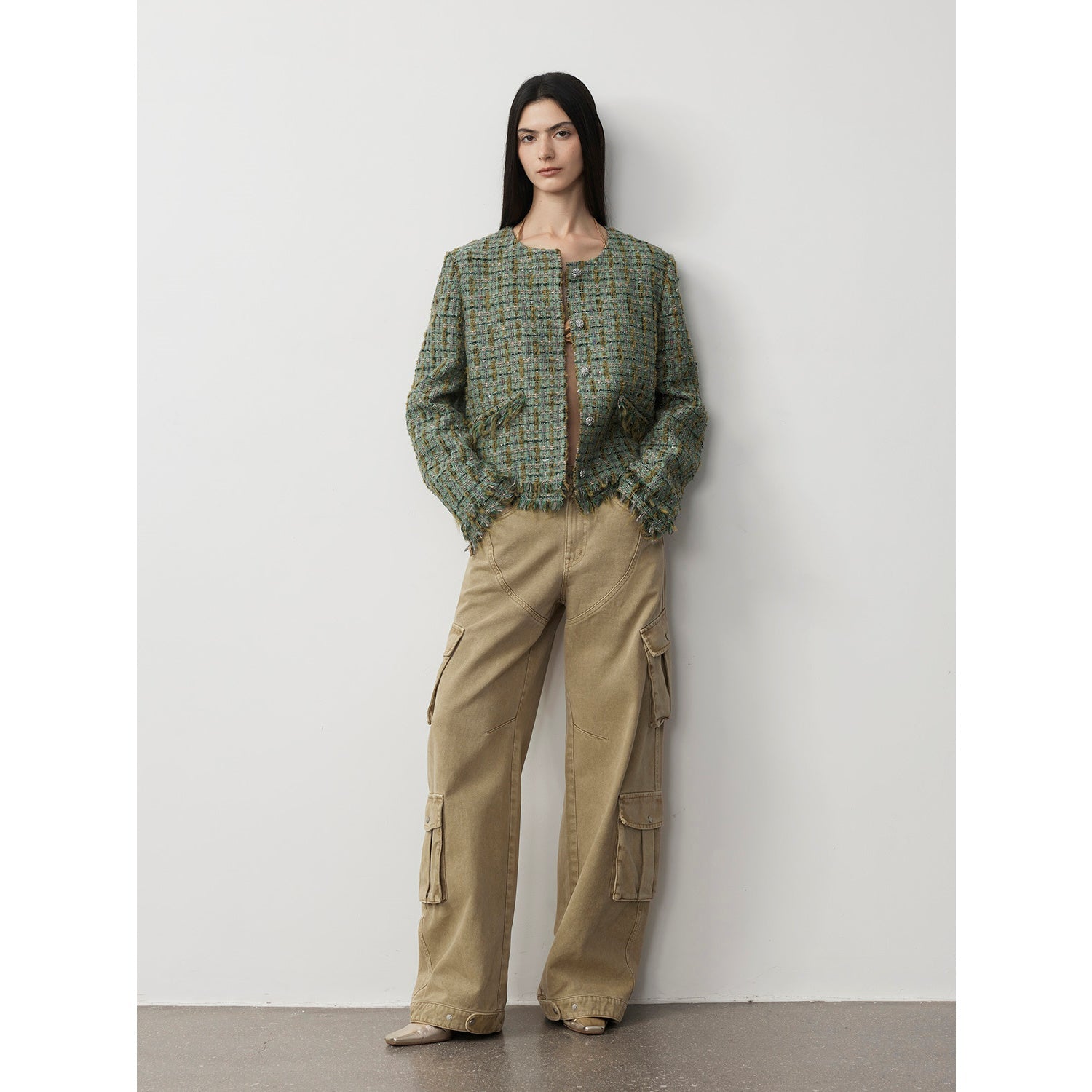 "Nostalgic Wasteland" Heavy Washed Personalized Distressed American Streetwear Large Pocket Cocoon Jeans - variant_title