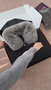 Firelady Fur Women's Fur-Trim Down Parka | Detachable Fox Fur Hood & 90% White Goose Down Fill“Frost Wild”