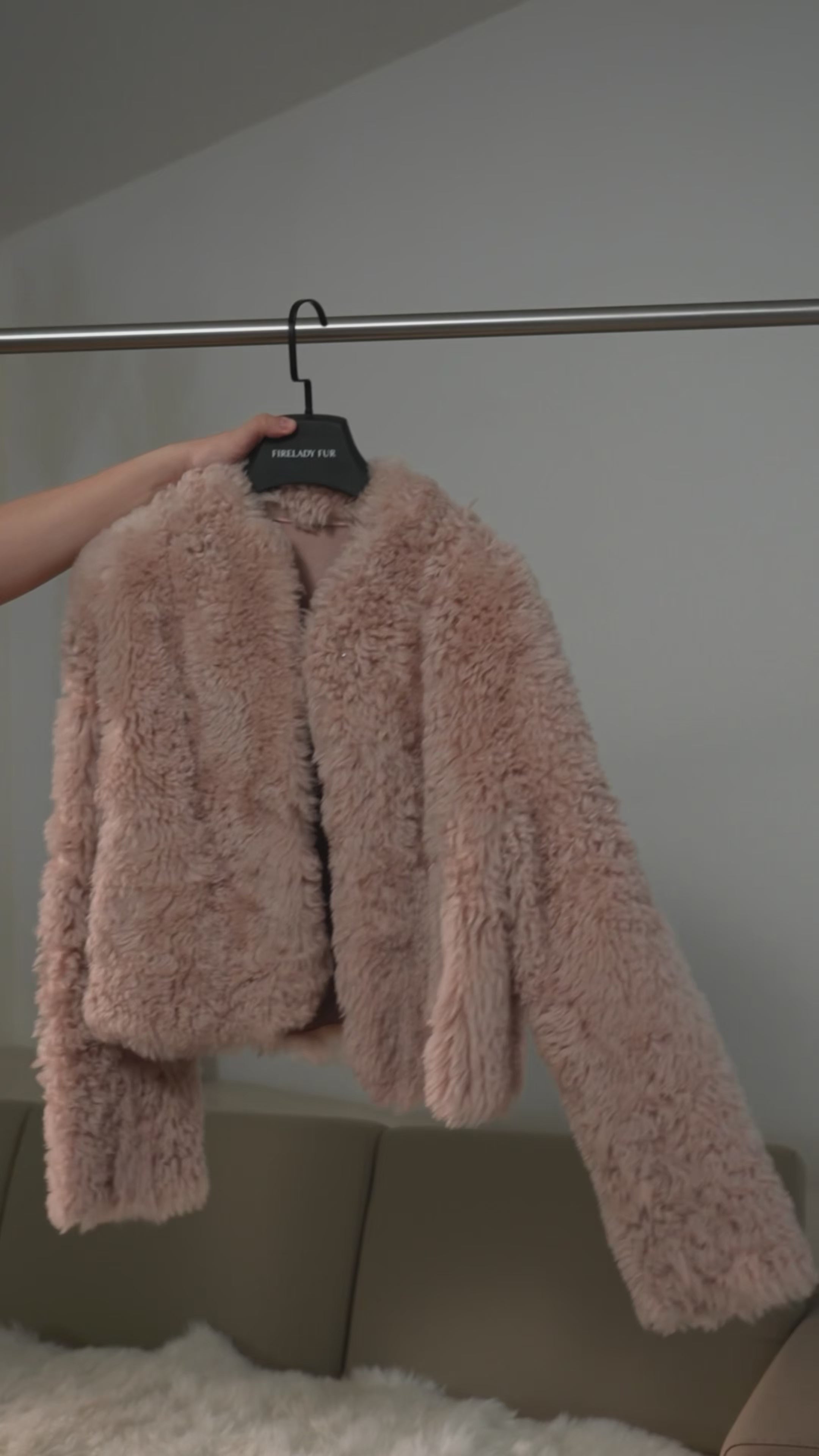 Fireladyfur Women's Tuscan Sheepskin Coat“Morning Mist Fairy”