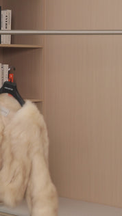 Firelady Fur Women‘s Short Fox Fur Coat | SagaFurs Crown-Grade Ombré Dyed Collar“Chic Sister”