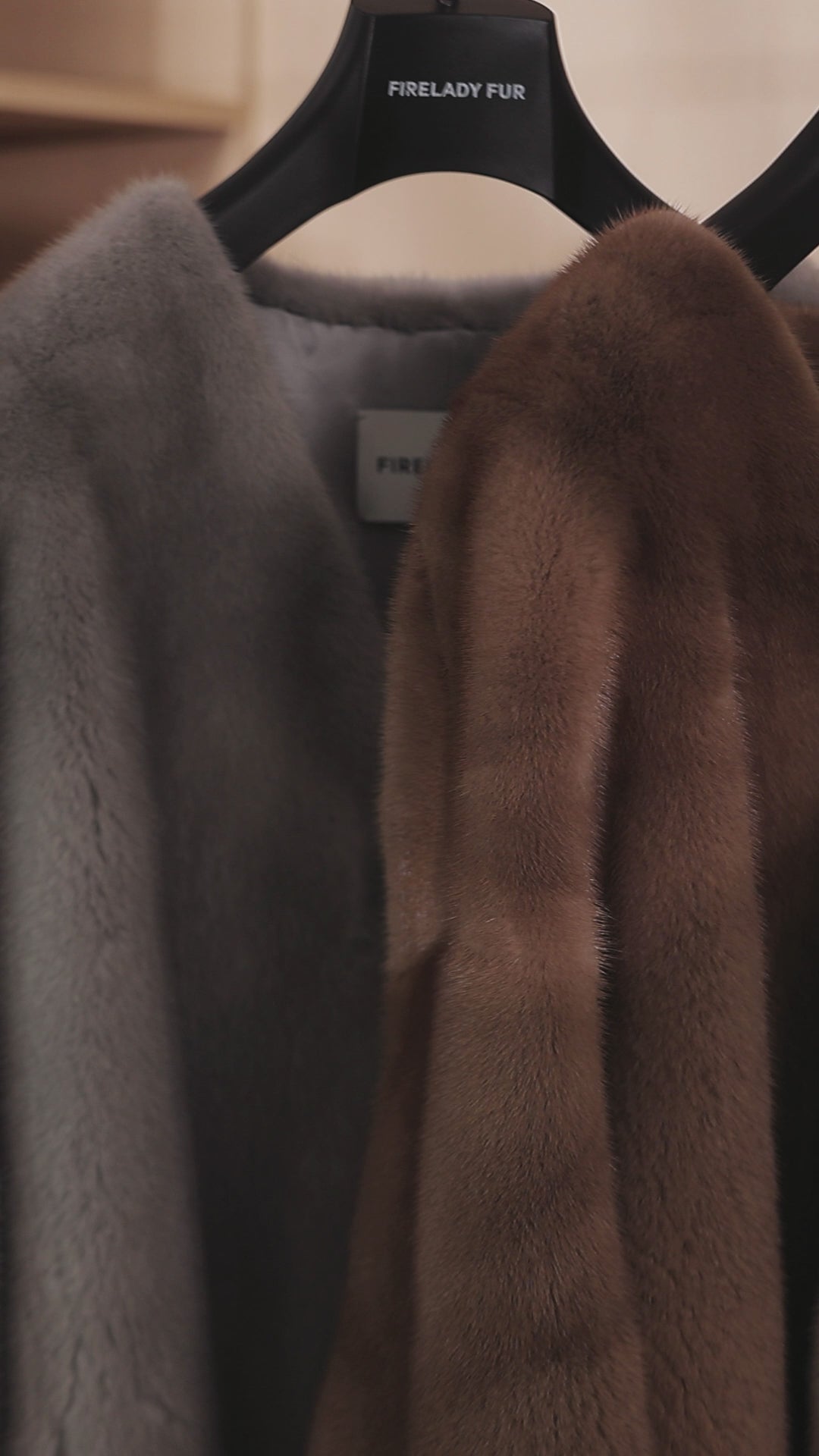 Louvre Mink V-Neck Jacket