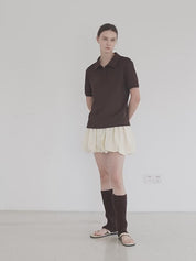 "Graeme" short-sleeved T-shirt with lapel polo shirt