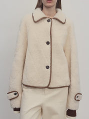 "Modern Milk Cafe" imported Hill fur merino sheepskin fur jacket