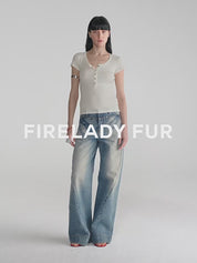 Multi-collar Slim Fit Tencel Wool Short/Long Sleeve Knitted Bottoming T-Shirt"Pure Fashion"