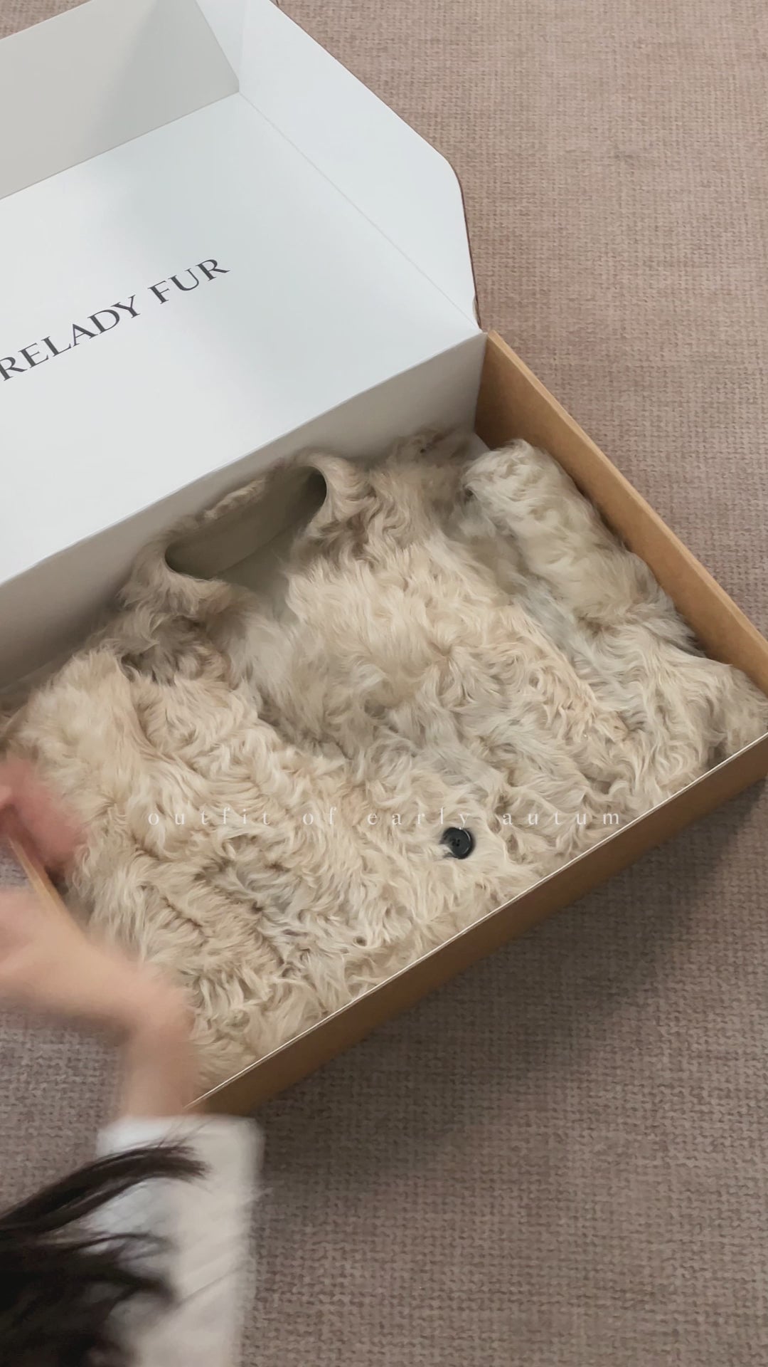 Firelady Fur Women‘s Shearling  Coat | Rippled Waterwave Pattern, Rare Lake Lamb“Mole Manor”