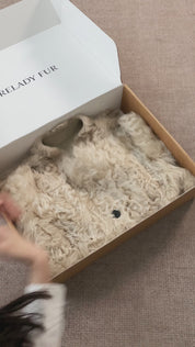 Firelady Fur Women‘s Shearling  Coat | Rippled Waterwave Pattern, Rare Lake Lamb“Mole Manor”