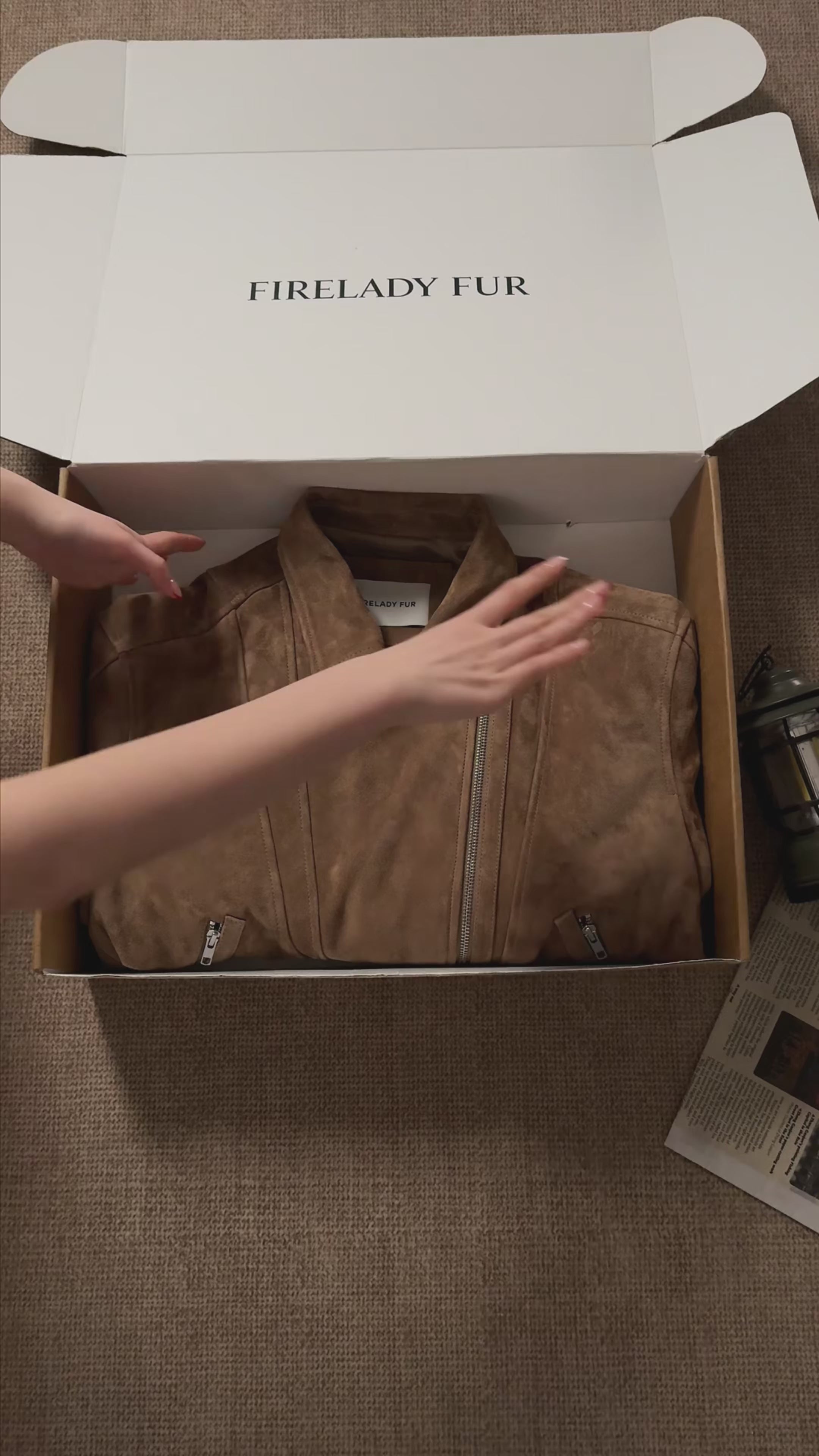 Firelady Fur Women's Sheepskin Motorcycle Jacket - Cinched Waist Biker Coat "Modern Times"