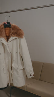 Fireladyfur Women’s Goose Down Parka  coat with Toscana Shearling Fur“Green Mile Miracle”