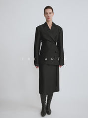 THE ARTM Wool & Silk Blend Oversized Suit Set - Wrinkle-Resistant Blazer & Trousers