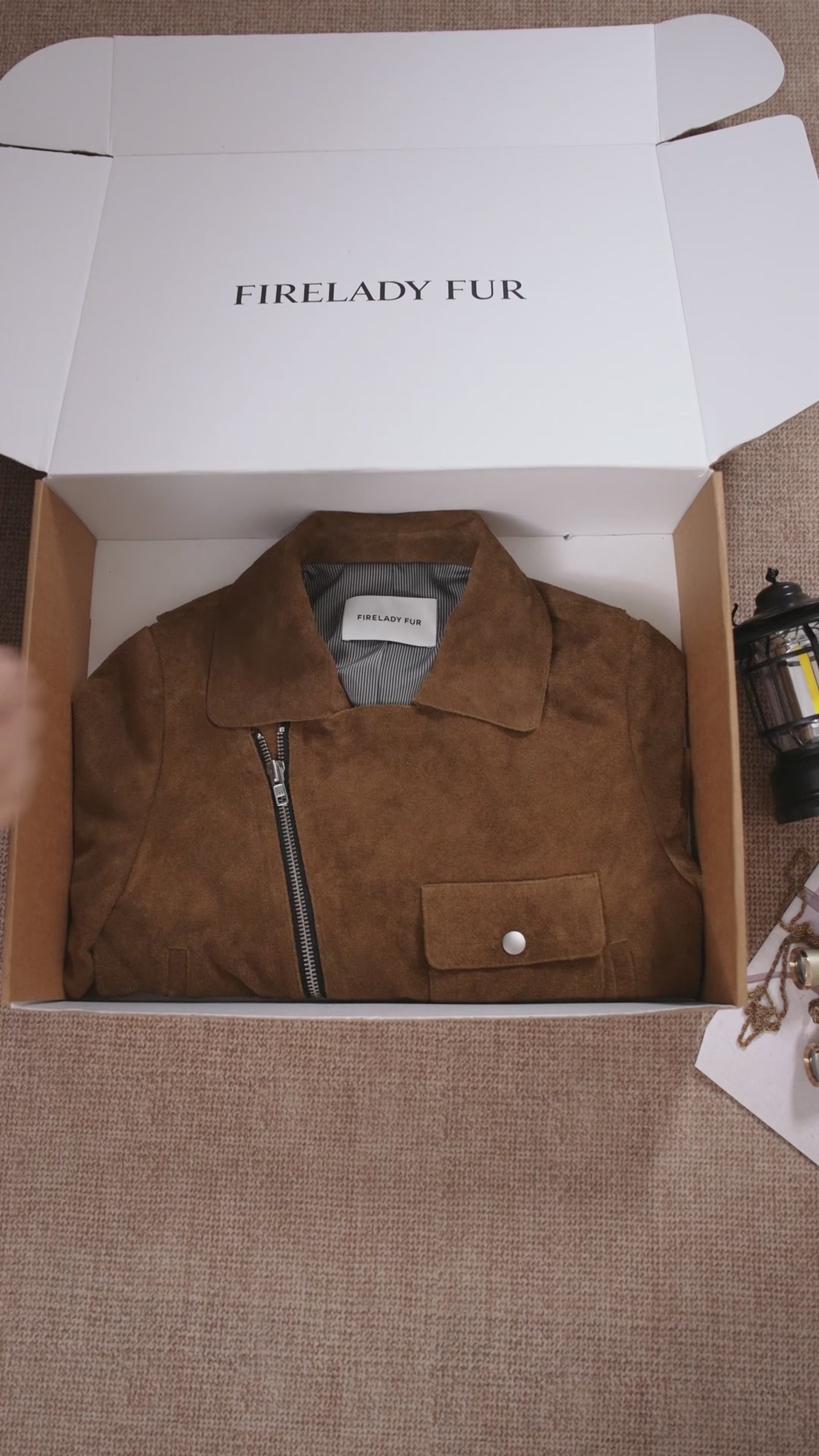 Firelady Fur Women's Motorcycle Leather Jacket - Notched Collar Short Biker Jacket - Movie Era