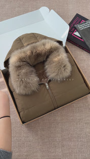 Firelady Fur Women's Fur-Trim Down Parka | Detachable Fox Fur Hood & 90% White Goose Down Fill“Frost Wild”