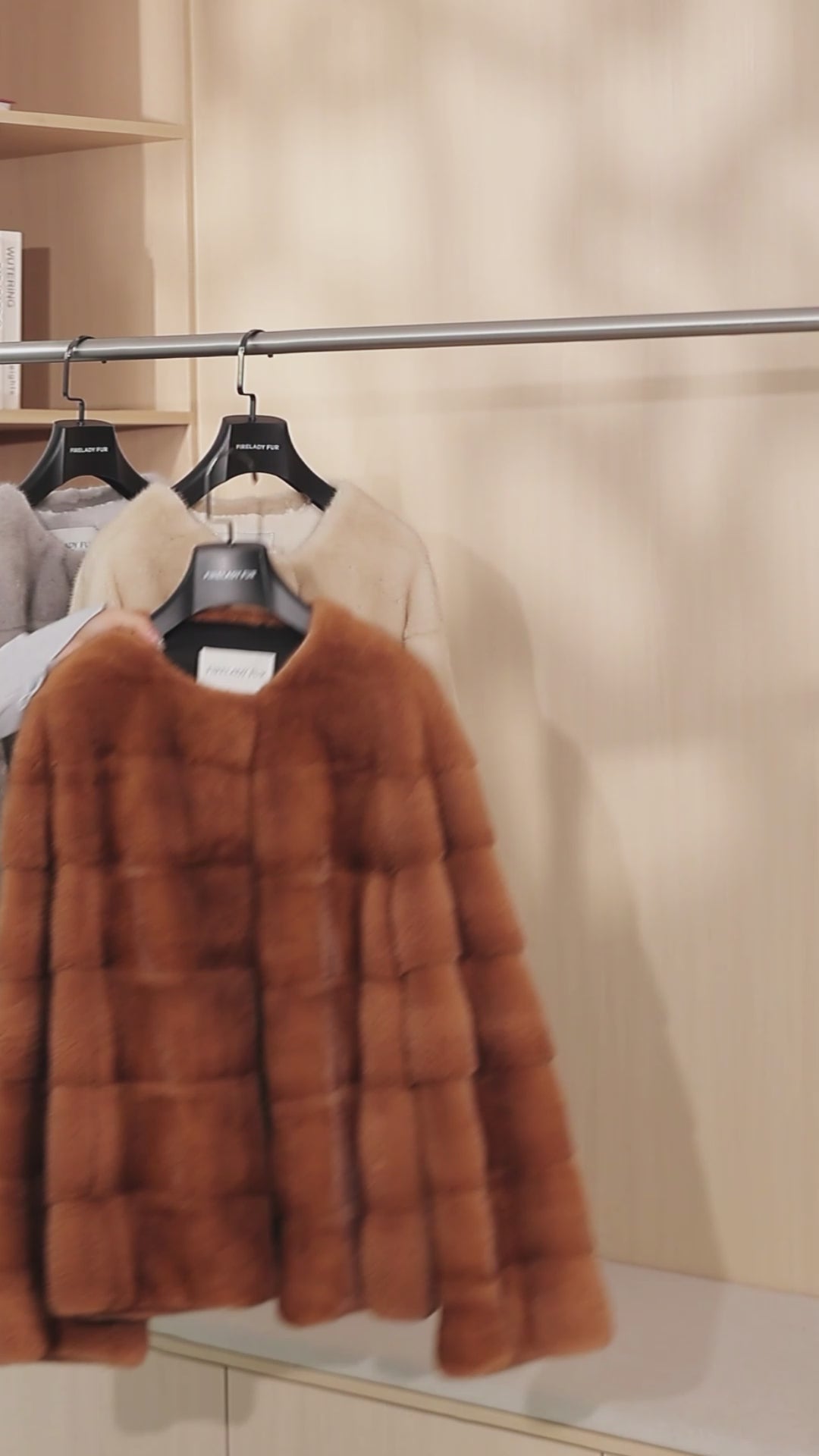 Vintage Clock Velvet Mink Fur Coat Winter