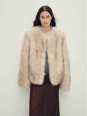 Fireladyfur Women's Fur Coat | Genuine Finnish Fox Fur"Reed Flower"