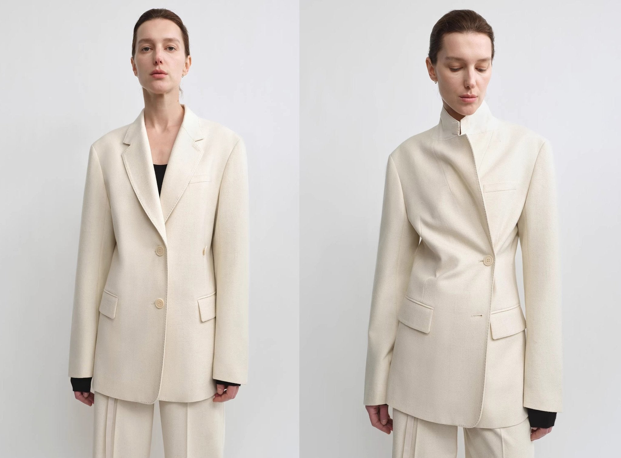 THE ARTM Australian Merino Wool Oversized Suit Set - Wrinkle - Resistant Blazer & Trousers - variant_title