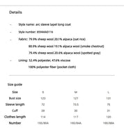 THE ARTM Women's Alpaca Wool Blend Coat - A - Line Lapel Long Coat "Architectural Grace" - variant_title