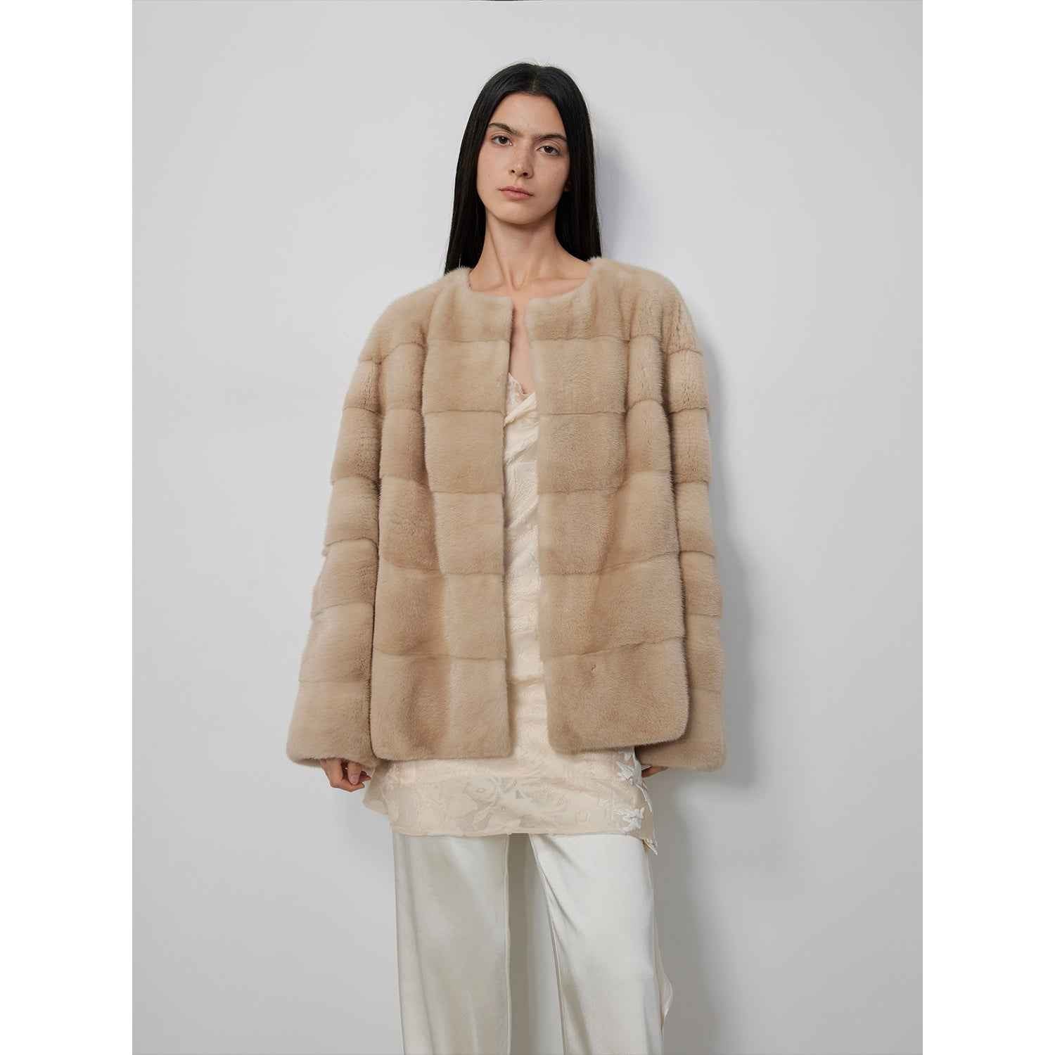 Vintage Clock Velvet Mink Fur Coat Winter - variant_title